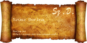 Szüsz Dorina névjegykártya